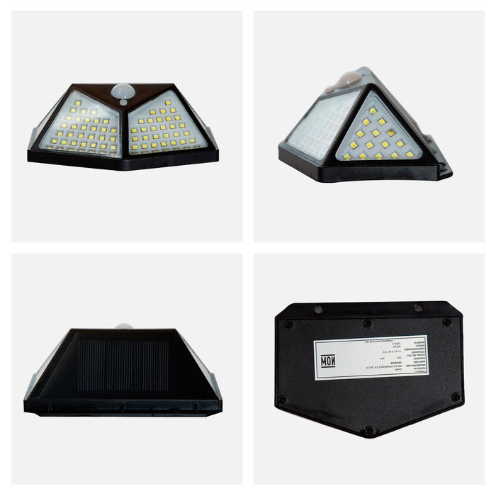 Lámpara Solar Jardín Sensor Exterior 2 Piezas Y 3 Modos