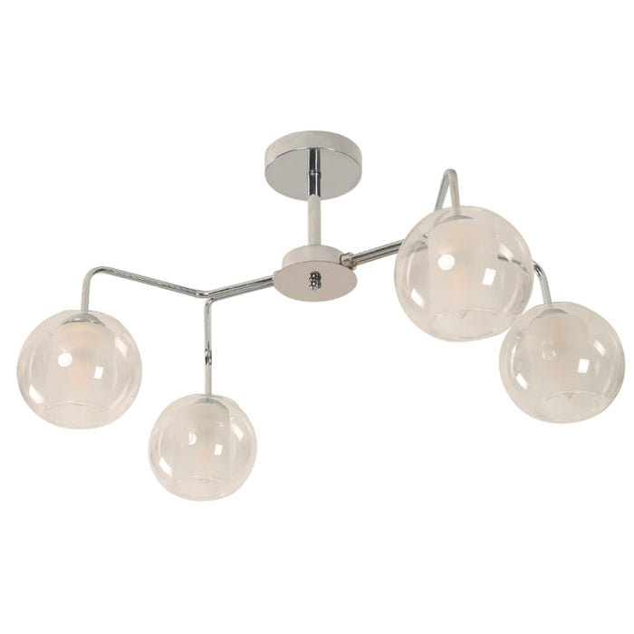 LAMP. TECHO CROMO 4L E27 40W