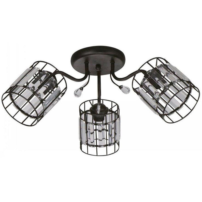 Lámpara Techo Negro 3L E27 40W