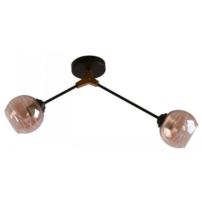 Lámpara Techo Negro 2L E27 40W