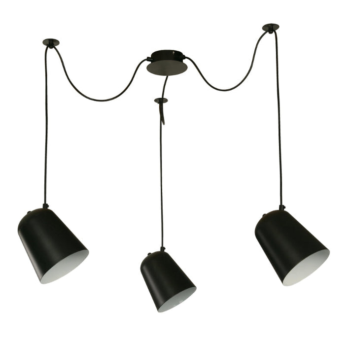 LAMP. COLGANTE NEGRO 3L E27 40W