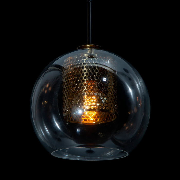 Lámpara Colgante Opulent Lights Negro Dorado E27 40w 1 Luz