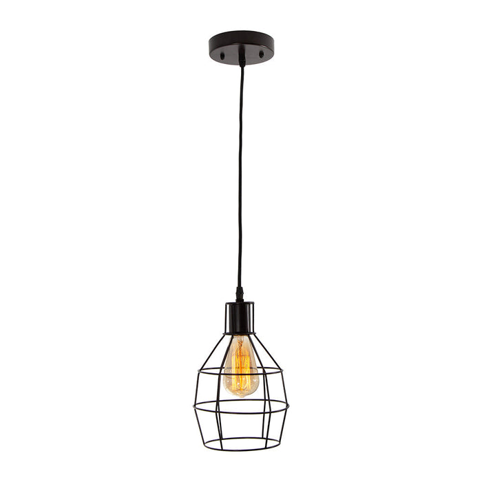 Lámpara Colgante Inlite Vintage Color Chocolate de 1 Luz