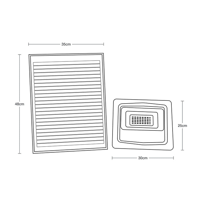 Lámpara Panel Solar Exterior LED 100W 6500K Luz Blanca IP67