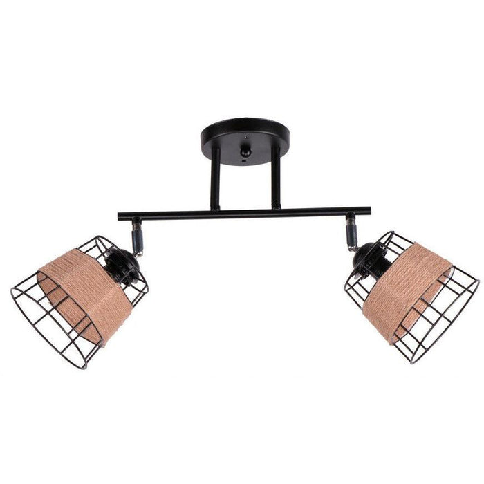 Lámpara Techo Negro 2L E27 40W