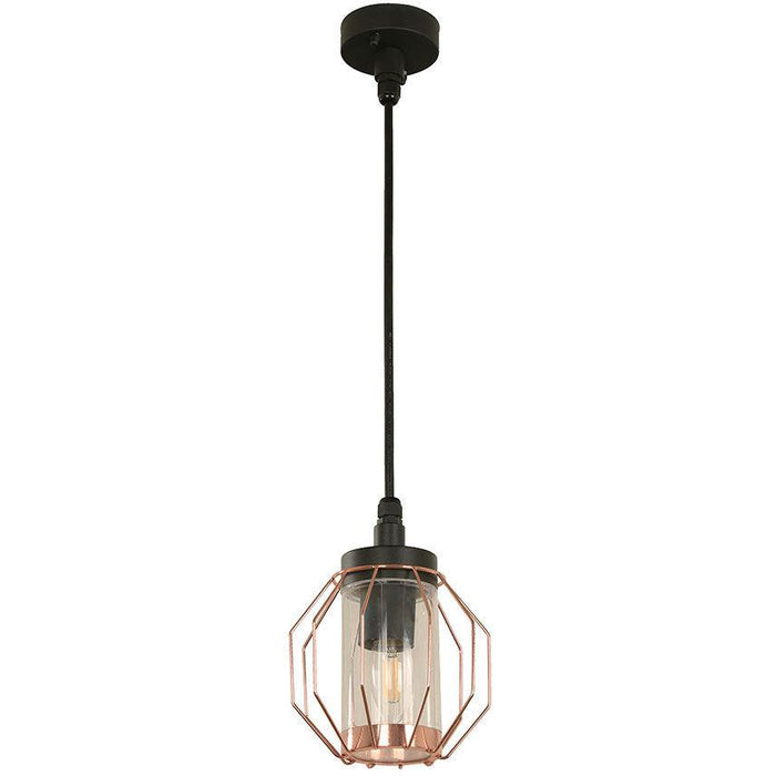 Lámpara Exterior Colgante Negro 1L E27 40W