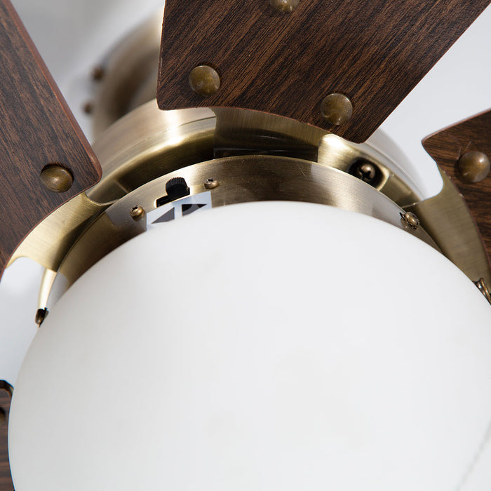 Ventilador Techo 32" Artfan Bronce Antiguo 1 Luz 60W E27