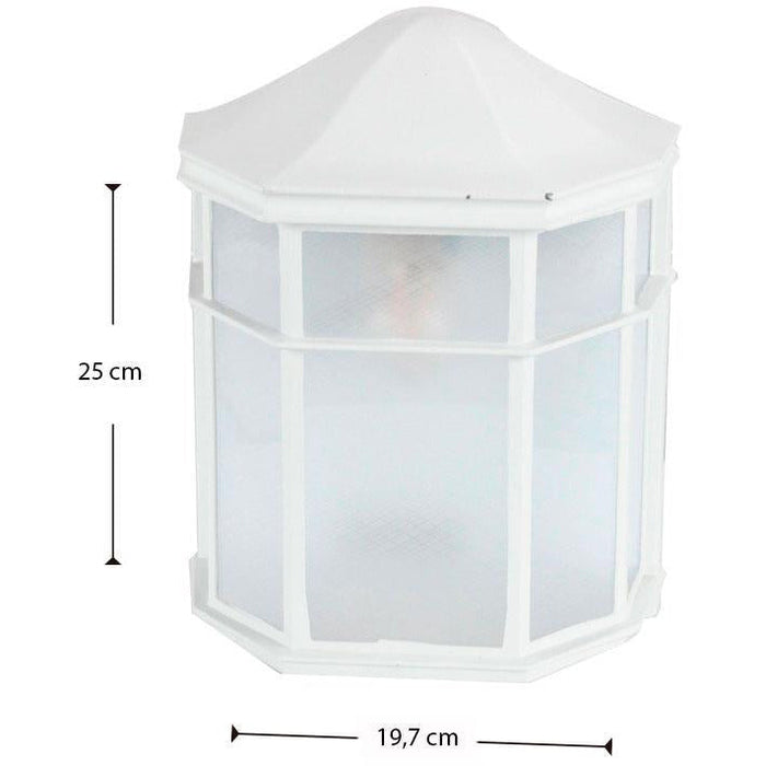 LAMP. EXT. PARED BLANCO 1L E27 60W