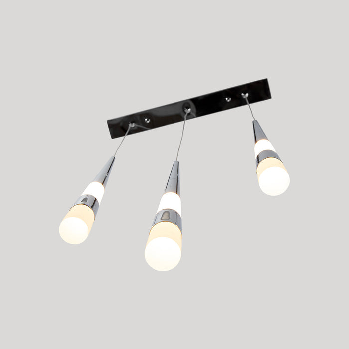 Lámpara Colgante Led, Cromo, 3 Luces Olona