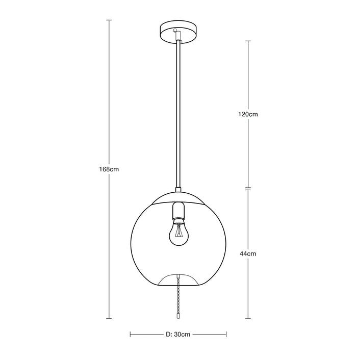 Lámpara Colgante  Cobre y Cromo 40W  E27 1 Luz