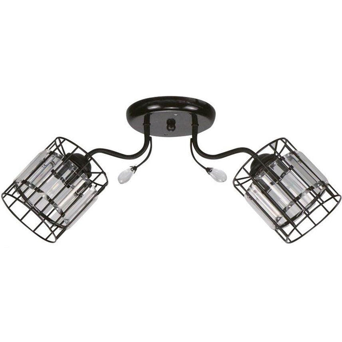 Lámpara Techo Negro 2L E27 40W