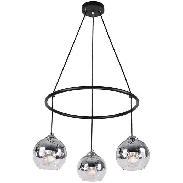 Lámpara Colgante Negro 3L E27 40W