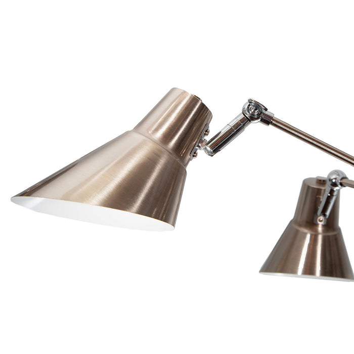 Lámpara colgante 5 luces, socket E27 acabado cromo y plata