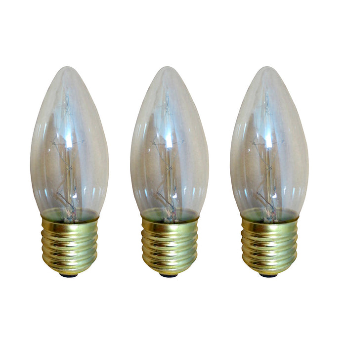 Foco Vintage C35 Filamento Carbono 40w E27 2200k 3-Pack