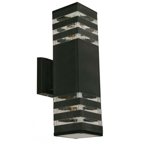 LAMP. EXT. PARED NEGRO 2L E27 10W