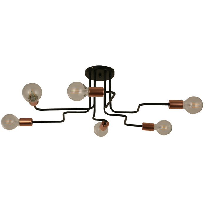 LAMP. TECHO NEGRO 6L E27 40W