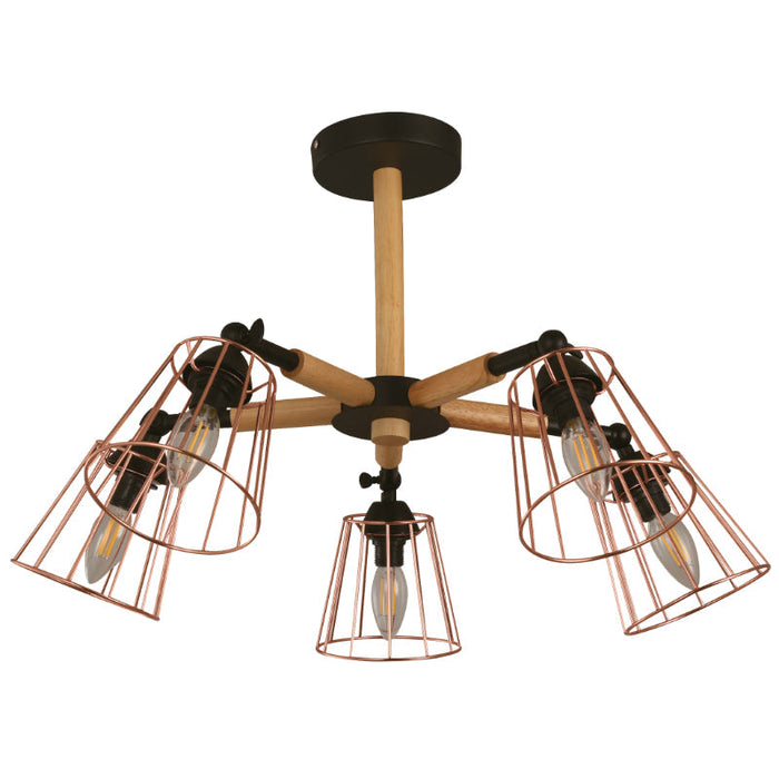 LAMP. TECHO NEGRO 5L E14 40W