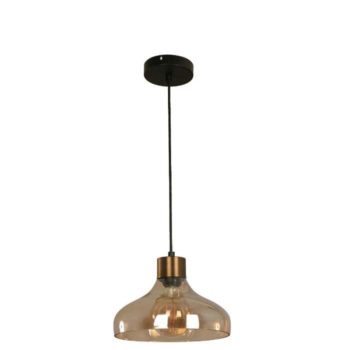 LAMP. COLGANTE NEGRO 1L E27 60W