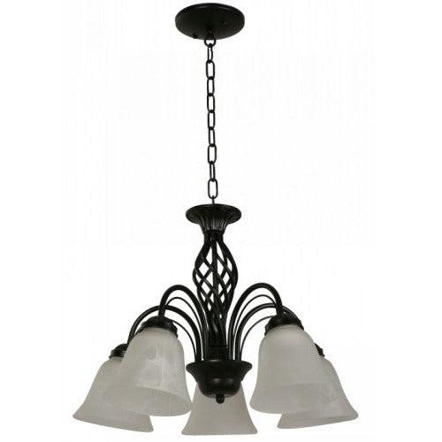 Lámpara Colgante Negro 5L E27 60W
