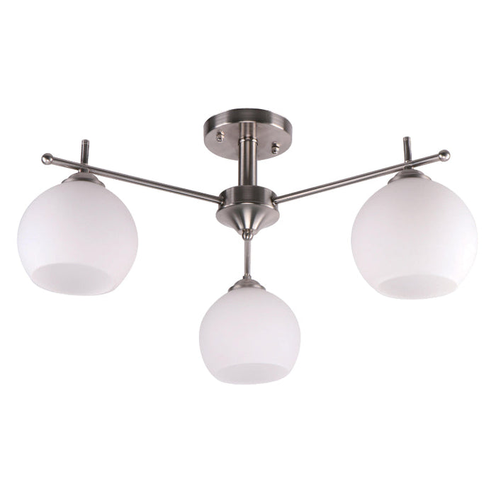 LAMP. TECHO NÍQUEL SATINADO 3L E27 40W