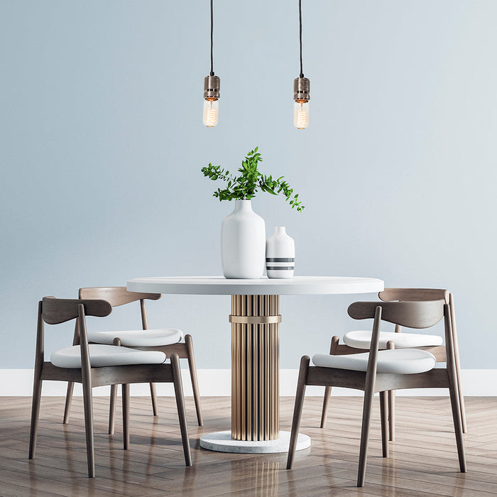 Lámpara Colgante Mini Retro Níquel Satinado E27 60W 1 Luz