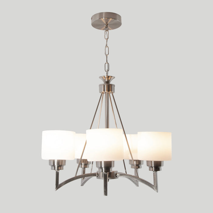 Lámpara Colgante Moderno Ike Lite Níquel Satinado 60W E27 5 Luces