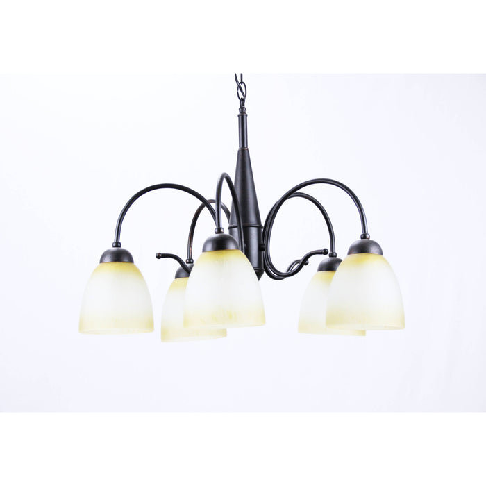 Lámpara Techo Negro 5L E27 60W