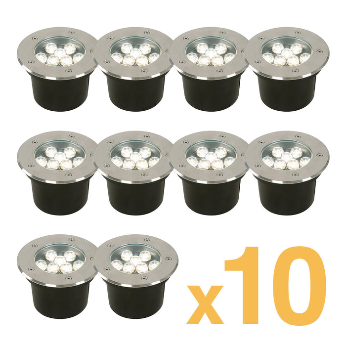 Lámpara Empotrado Led Piso LED Exterior 9w 4000k IP65 10Pack
