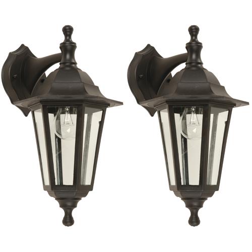 LAMP. EXT. PARED NEGRO 1L E27 40W (2 PIEZAS)