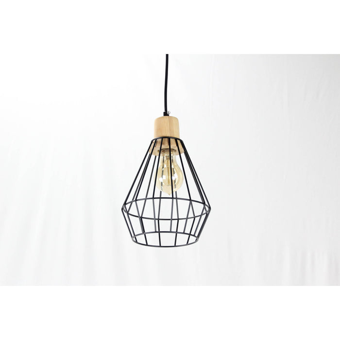 Lámpara Colgante Negro 1L E27 60W