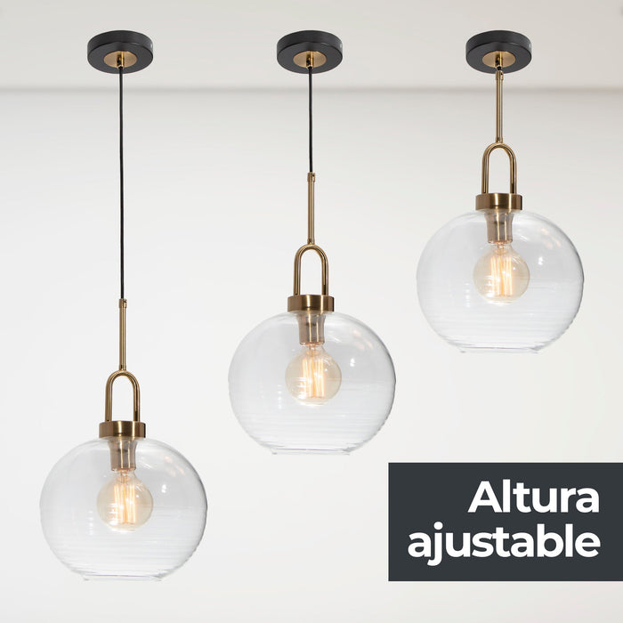 Lámpara Colgante Opulent Lights Bronce Antiguo E27 60w 1 Luz