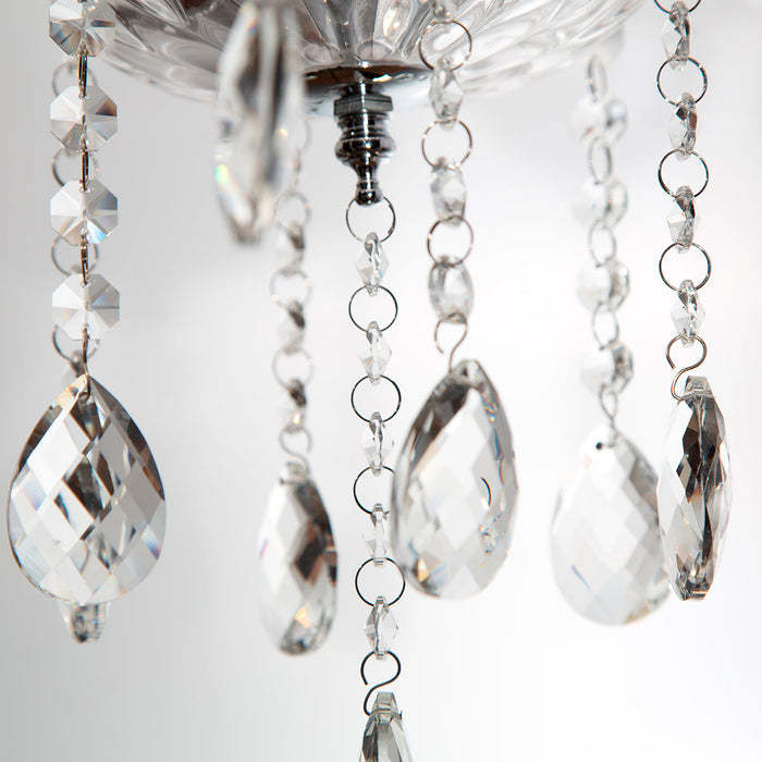 Lámpara Colgante Lumicentro Plata y Cristal 3 Luces