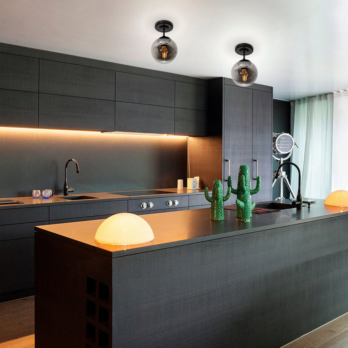 Lámpara de Techo Ahumado 1 Luz  E27 60w