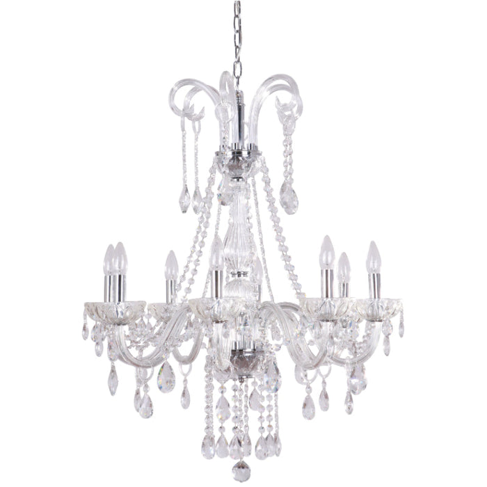 LAMP. COLGANTE CROMO 8L E14 60W