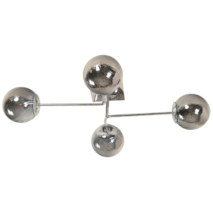 LAMP. TECHO CROMO 4L E27 40W
