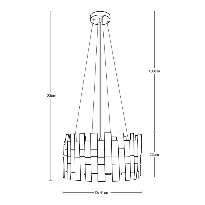 Lámpara Colgante Cromo 40w E14 3 Luces