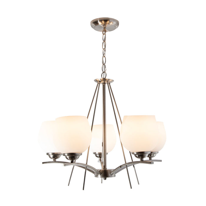 Lámpara Colgante  Níquel Satinado 60W E27 5 Luces