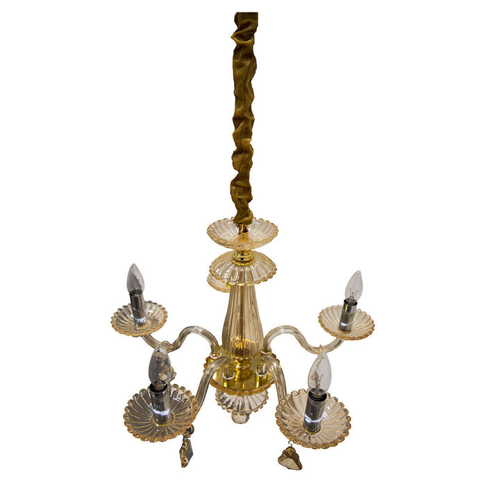 Lámpara Colgante Lumicentro Candelabro Color Dorado de 5 Luces