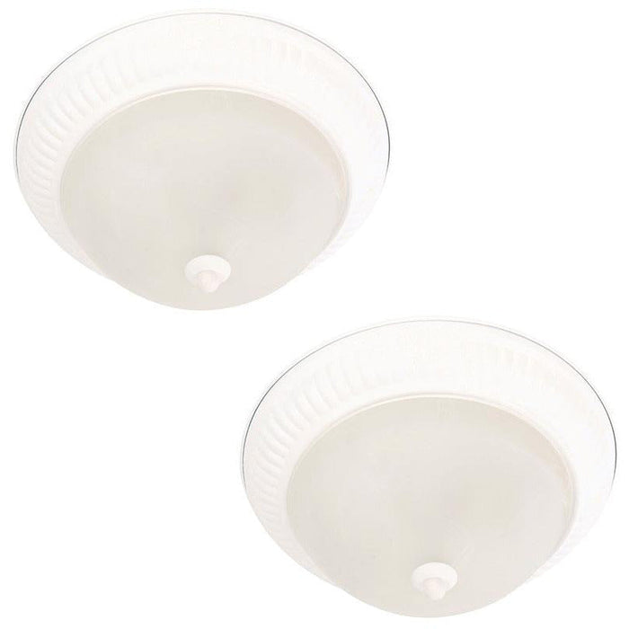 LAMP. TECHO BLANCO 1L E27 60W (2 PIEZAS)