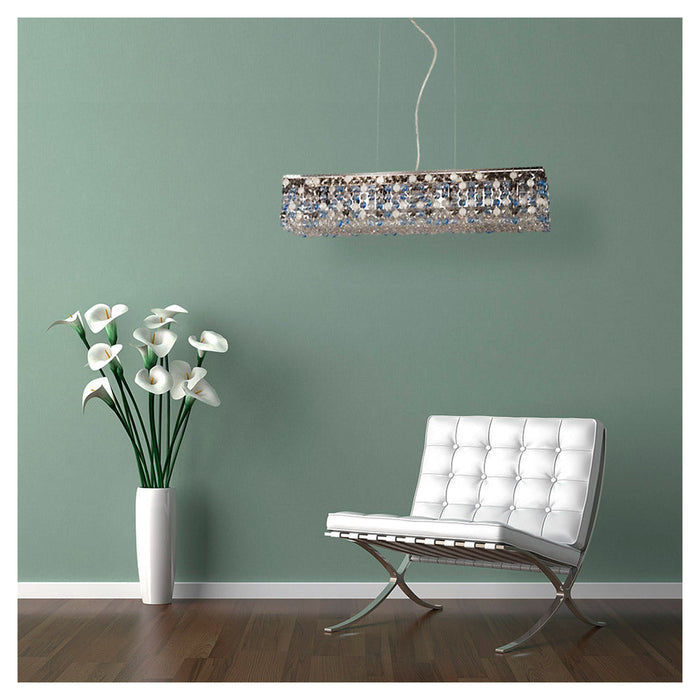 Lámpara Colgante Lumicentro Color Cromo de 40 W de 8 Luces