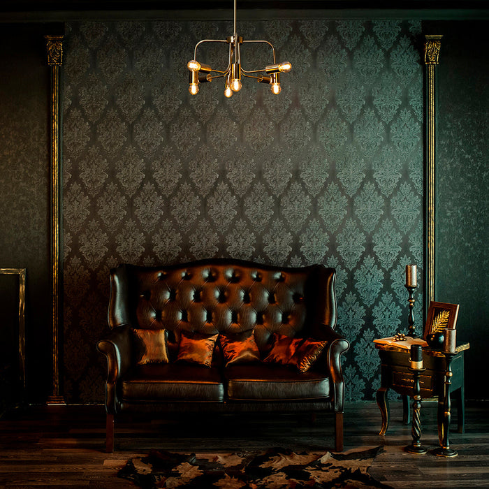 Lámpara Colgante Sputnik Latón G100 E27 40w 8 Luces