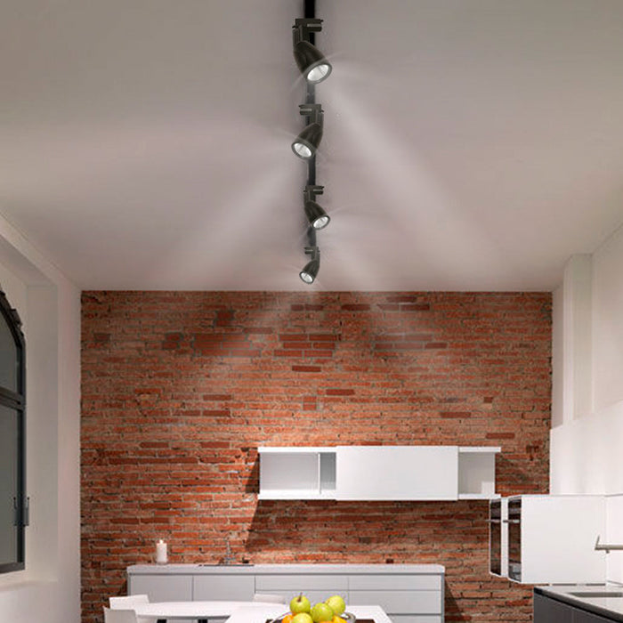 Lámpara de Riel Spotlight de 24 W Color Negro