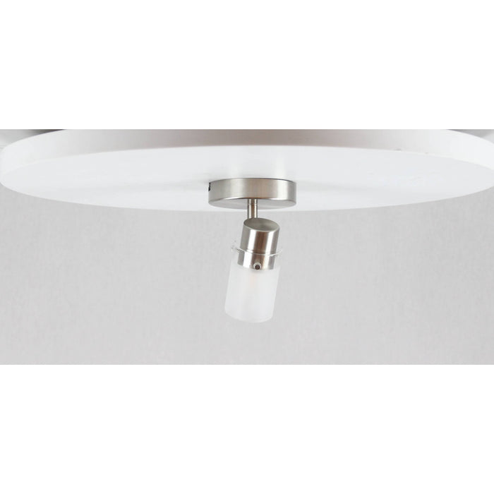 LAMP. TECHO NIQUEL SATINADO 1LUZ E27 60W N/B