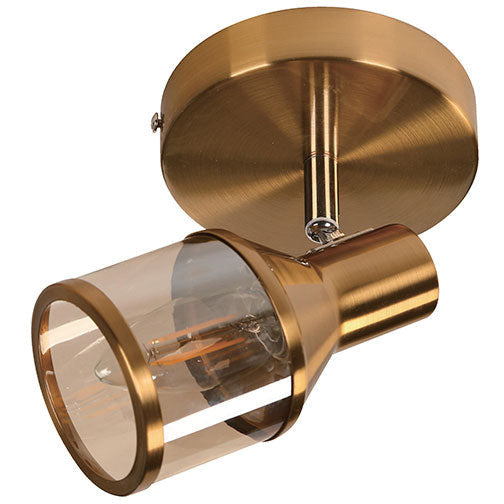 LAMP. TECHO REFLECTORA BRONCE SATINADO 1L E14 40W