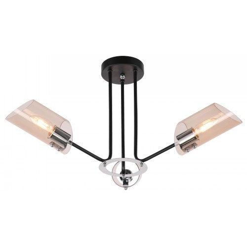 Lámpara Techo Negro 3L E27 60W