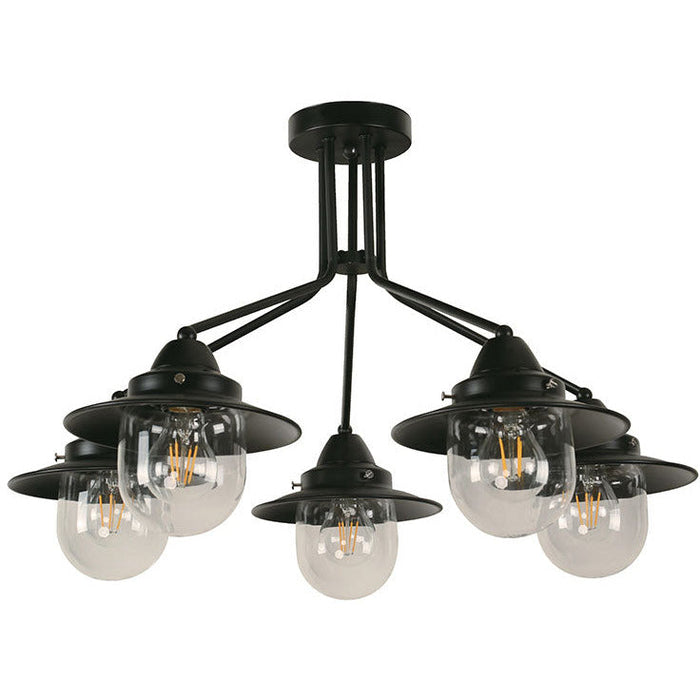 LAMP. TECHO NEGRO 5L E27 40W