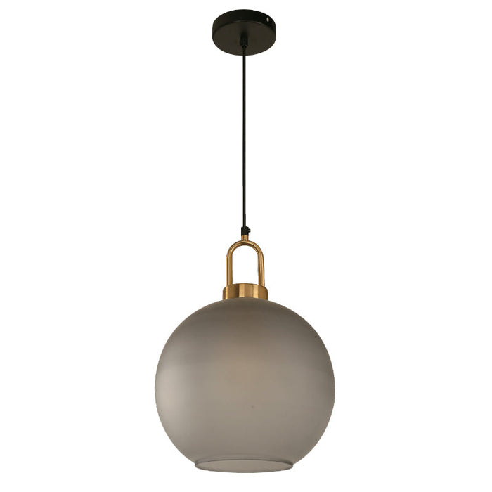 LAMP. COLGANTE NEGRO+BRONCE 1L E27 60W
