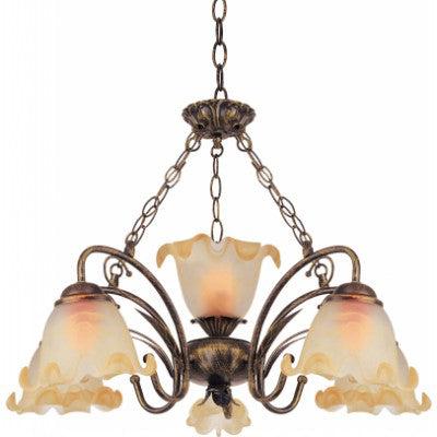 Lámpara Techo Bronce 6L E27 60W