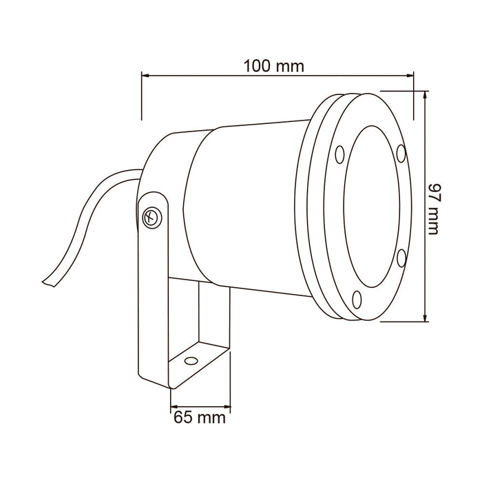 Lámpara de exterior sumergible de baja profundidad, Luz suave cálida, 50 W, 12 Volts, Base GX5.3