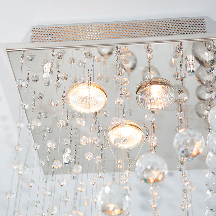 Lámpara de Techo Lumicentro Acabado Cromo Cristal de 3 Luces